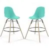 Bar Stool - Scandinavian Design - Wooden Legs - Pack of 2 - Skögur image 9