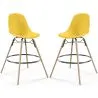 Bar Stool - Scandinavian Design - Wooden Legs - Pack of 2 - Skögur image 9