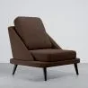 Buy Velvet Upholstered Armchair - Scandinavian Style - Velvet Lounge Chocolate 61479