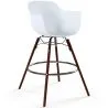 Buy Bar Stool - Scandinavian Design - Dark Wood Legs - Nordika White 61570
