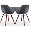 Dining Chair - Scandinavian Design - Dark Wood Legs - Pack of 2 - Nordika image 9