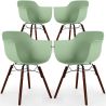 Dining Chairs - Scandinavian Design - Dark Wood Legs - Pack of 4 - Nordika image 9