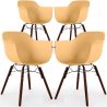 Dining Chairs - Scandinavian Design - Dark Wood Legs - Pack of 4 - Nordika image 9