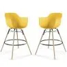 Bar Stools - Scandinavian Design - Dark Wood Legs - Pack of 2 - Nordika image 9