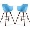 Bar Stools - Scandinavian Design - Dark Wood Legs - Pack of 2 - Nordika image 9