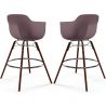 Bar Stools - Scandinavian Design - Dark Wood Legs - Pack of 2 - Nordika image 9