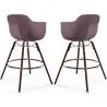 Bar Stools - Scandinavian Design - Dark Wood Legs - Pack of 2 - Nordika image 9