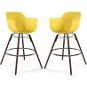 Bar Stools - Scandinavian Design - Dark Wood Legs - Pack of 2 - Nordika image 9