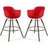 Bar Stools - Scandinavian Design - Dark Wood Legs - Pack of 2 - Nordika image 9