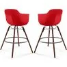 Bar Stools - Scandinavian Design - Dark Wood Legs - Pack of 2 - Nordika image 9