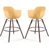 Bar Stools - Scandinavian Design - Dark Wood Legs - Pack of 2 - Nordika image 9