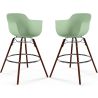 Bar Stools - Scandinavian Design - Dark Wood Legs - Pack of 2 - Nordika image 9