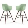 Bar Stools - Scandinavian Design - Dark Wood Legs - Pack of 2 - Nordika image 9
