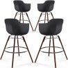 Bar Stools - Scandinavian Design - Dark Wood Legs - Pack of 4 - Nordika image 9