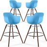 Bar Stools - Scandinavian Design - Dark Wood Legs - Pack of 4 - Nordika image 9