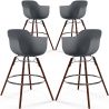 Bar Stools - Scandinavian Design - Dark Wood Legs - Pack of 4 - Nordika image 9