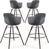 Bar Stools - Scandinavian Design - Dark Wood Legs - Pack of 4 - Nordika image 9