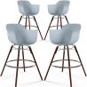 Bar Stools - Scandinavian Design - Dark Wood Legs - Pack of 4 - Nordika image 9