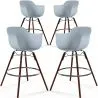 Bar Stools - Scandinavian Design - Dark Wood Legs - Pack of 4 - Nordika image 9