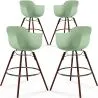 Bar Stools - Scandinavian Design - Dark Wood Legs - Pack of 4 - Nordika image 9