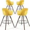 Bar Stools - Scandinavian Design - Dark Wood Legs - Pack of 4 - Nordika image 9