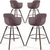 Bar Stools - Scandinavian Design - Dark Wood Legs - Pack of 4 - Nordika image 9