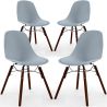 Dining Chairs - Scandinavian Design - Dark Wood Legs - Pack of 4 - Skögur image 9