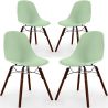 Dining Chairs - Scandinavian Design - Dark Wood Legs - Pack of 4 - Skögur image 9