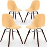 Dining Chairs - Scandinavian Design - Dark Wood Legs - Pack of 4 - Skögur image 9