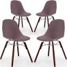 Dining Chairs - Scandinavian Design - Dark Wood Legs - Pack of 4 - Skögur image 9