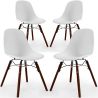 Dining Chairs - Scandinavian Design - Dark Wood Legs - Pack of 4 - Skögur image 9