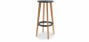 Buy Wooden Bar Stool - Scandinavian Style - Cesar Black 58246 - in the UK