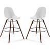 Bar Stools - Scandinavian Design - Dark Wood Legs - Pack of 2 - Skögur image 9