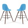 Bar Stools - Scandinavian Design - Dark Wood Legs - Pack of 2 - Skögur image 9