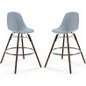 Bar Stools - Scandinavian Design - Dark Wood Legs - Pack of 2 - Skögur image 9