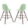 Bar Stools - Scandinavian Design - Dark Wood Legs - Pack of 2 - Skögur image 9