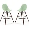 Bar Stools - Scandinavian Design - Dark Wood Legs - Pack of 2 - Skögur image 9