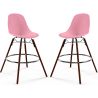 Bar Stools - Scandinavian Design - Dark Wood Legs - Pack of 2 - Skögur image 9