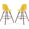 Bar Stools - Scandinavian Design - Dark Wood Legs - Pack of 2 - Skögur image 9