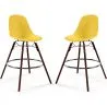 Bar Stools - Scandinavian Design - Dark Wood Legs - Pack of 2 - Skögur image 9
