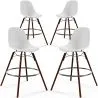 Dining Stools - Scandinavian Design - Dark Wood Legs - Pack of 4 - Skögur image 9
