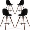 Dining Stools - Scandinavian Design - Dark Wood Legs - Pack of 4 - Skögur image 9