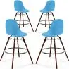Dining Stools - Scandinavian Design - Dark Wood Legs - Pack of 4 - Skögur image 9
