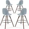 Dining Stools - Scandinavian Design - Dark Wood Legs - Pack of 4 - Skögur image 9