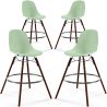 Dining Stools - Scandinavian Design - Dark Wood Legs - Pack of 4 - Skögur image 9