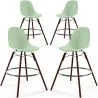 Dining Stools - Scandinavian Design - Dark Wood Legs - Pack of 4 - Skögur image 9