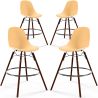 Dining Stools - Scandinavian Design - Dark Wood Legs - Pack of 4 - Skögur image 9