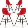 Dining Stools - Scandinavian Design - Dark Wood Legs - Pack of 4 - Skögur image 9