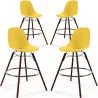 Dining Stools - Scandinavian Design - Dark Wood Legs - Pack of 4 - Skögur image 9