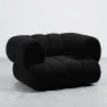 Buy Velvet Upholstered Armchair - Modern Style - Curved Velvet Black 61487